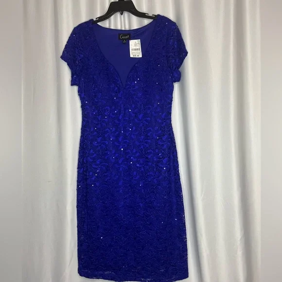 chinese dress ladies Sister Jane Cobalt Blue Jacquard Lace Midi Dress  SYBIL Boutique